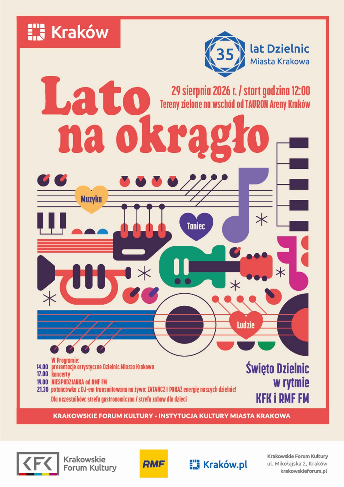 Plakatu: Jubileusz 35-lecia Dzielnic Miasta Krakowa
