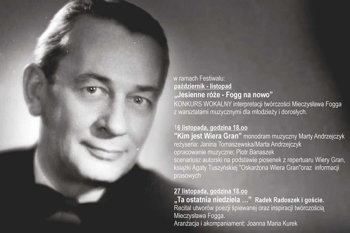 Wycinek z plakaty: Festiwal twórczości Mieczysława Fogga