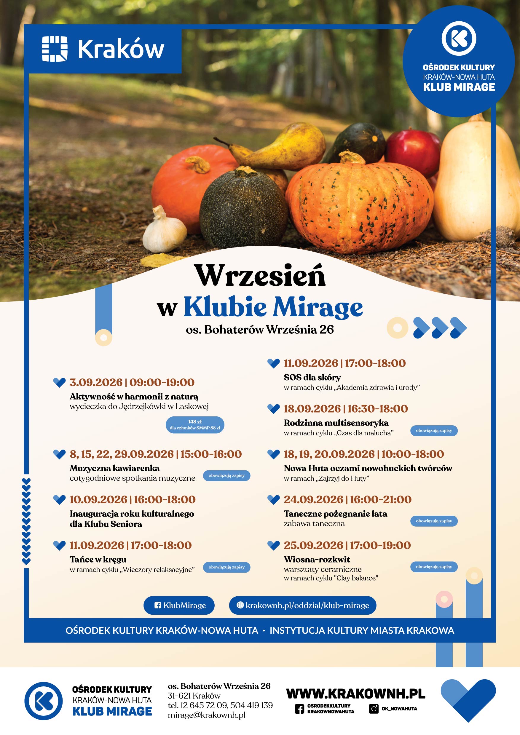 plakat: Wrzesień w Klubie Mirage