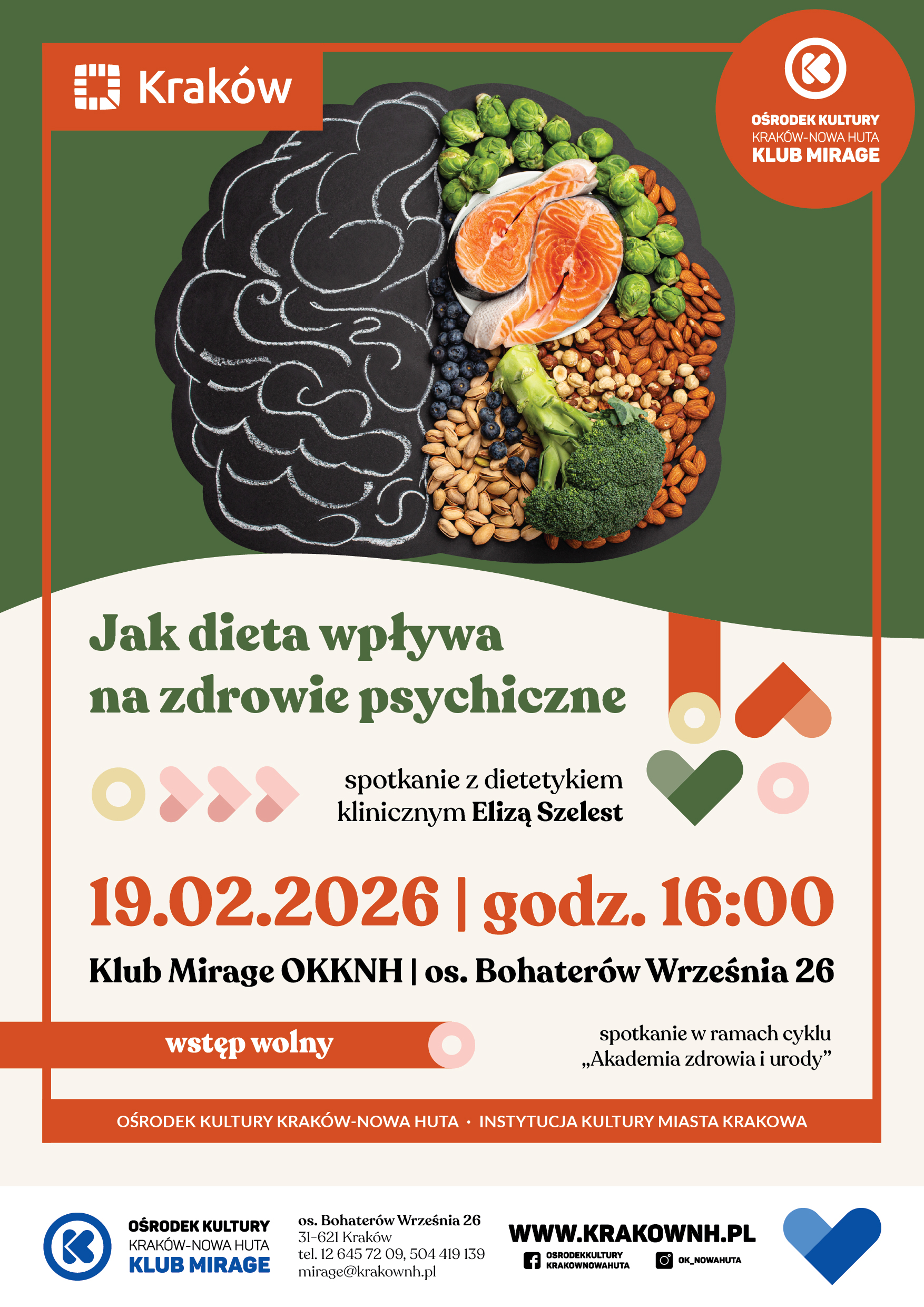 „Jak dieta wpływa na zdrowie psychiczne” – spotkanie w Klubie Mirage
