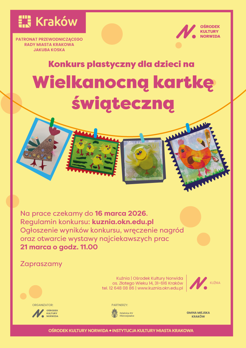 Konkurs plastyczny dla dzieci na wielkanocną kartkę świąteczną