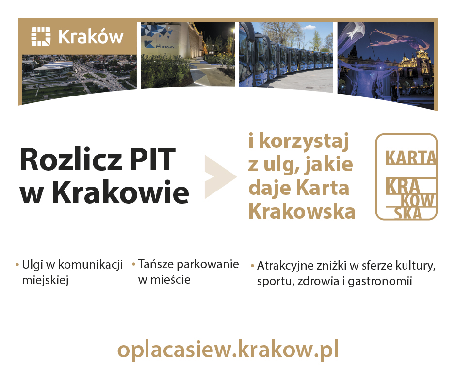 Rozlicz PIT w Krakowie i korzystaj z Karty Krakowskiej