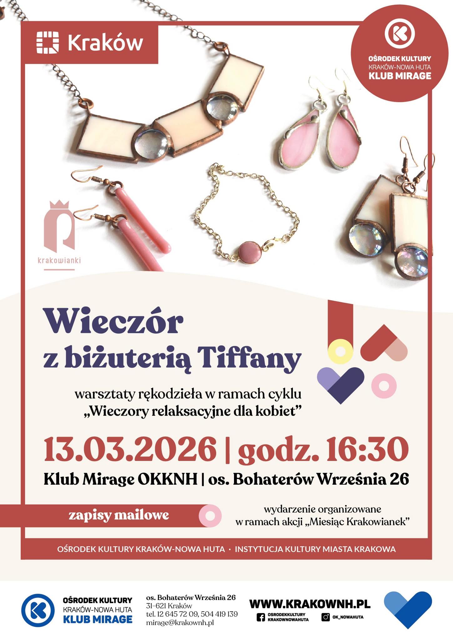 Wieczór z biżuterią Tiffany – warsztaty rękodzieła
