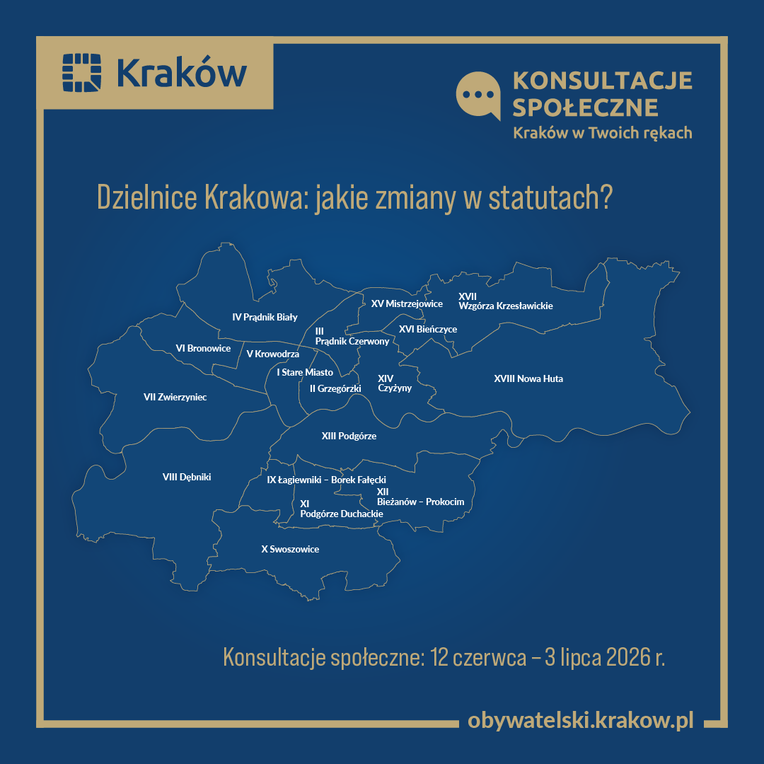 Jakie zmiany w statutach Dzielnic Krakowa? - konsultacje społeczne