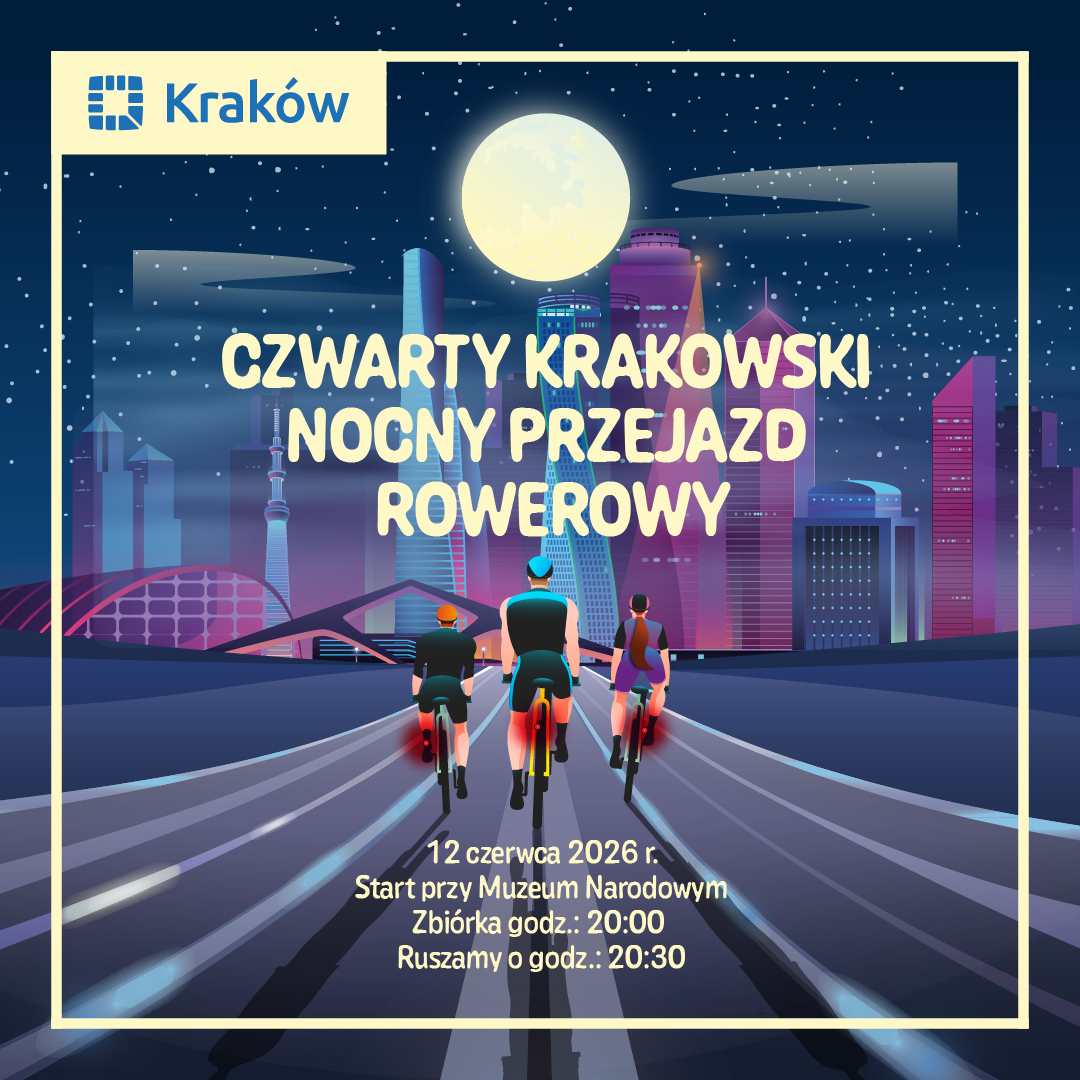 Czwarty Krakowski Nocny Przejazd Rowerowy 12 czerwca 2026